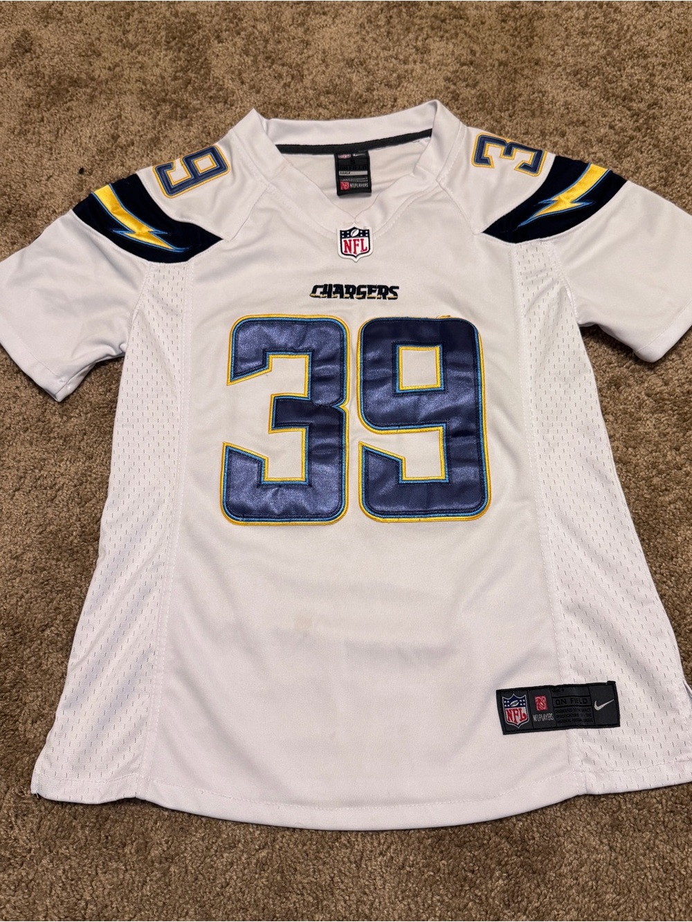 San Diego Chargers Danny Woodhead #39 Nike On Field Jersey Adult Small White NFL